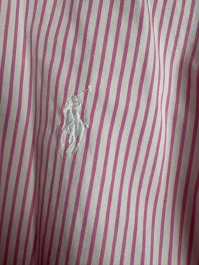 Ralph Lauren Sport Pink and White Striped Button-Up Shirt